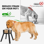 SHAINFUN Dog Bowl Stand for Large Dogs, Adjustable Elevated Dog Bowl Fits 7-10.6" Bowls, Height 11'' , Single Dog Bowl Food Stand Feeder(Bowl not Included) Easy Disassembly, for Medium and Large Dogs