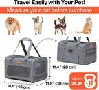 Portable Soft-Sided Pet Carrier for Cats and Small Dogs – Animal Travel Bag with Locking Zippers, Breathable Mesh and Collapsible Design – Lightweight and Secure Cat Dog Travel Crate