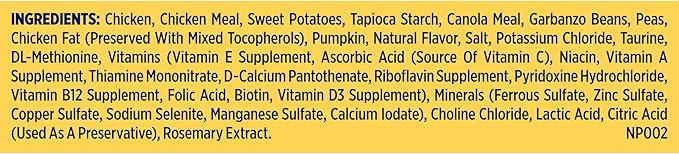 Nature’s Recipe Grain Free Chicken, Sweet Potato & Pumpkin Recipe Dry Dog Food, 24 lb. Bag