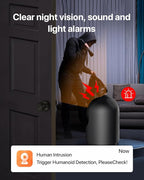 Tenda 2K Indoor Security Camera, WiFi6 Pet Camera for Home Security, 360°, 2-Way Audio, Motion Detection for Baby and Pet Monitor, Night Vision, Cloud & SD Card Storage, One-Touch Call (CP3 Black)