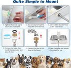 BWOGUE 3 Gal Automatic Dog Water Dispenser for Large Dogs Stainless Steel Outdoor Water Bowl Large Breed Self Filling Dog Waterer Feeder for Dogs Cat Chicken Livestock