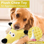 Squeaky Plush Dog Toys - Rope-Designed Interactive Dog Chew Toy for Large Dogs, Puppy Toys for Tug of War, Durable Pet Toys for Dogs