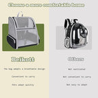 Cat Carrier Backpack, Dog Backpack, Ventilate Pet Cats Puppy Dogs Birds Bunny Backpack for Travel Indoor Outdoor Use(Black)