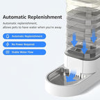 Gravity 6.5L Dog and Cat Water Bowl Dispenser, Automatic Stainless Steel Dog Water Bowl, 100% BPA-Free, Self-Filling Large Capacity Pet Water Feeder for Dogs and Cats