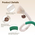 3 PCS Cotton Rope Cat Toys with 3 Pack Catnip for Indoor Cats, Interactive Cat Rope Toys with Silvervine Fruit for Cats and Kittens, Handmade Pet Chew Toys for Teeth Cleaning