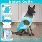 2-Piece Dog Shirt & Vest, Soft & Cool Clothes, Lightweight Stretchy Pet Vest, Summer Dog Sleeveless Clothes for Medium-Large Pets - Purple+Blue (L)