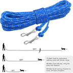 Rypet Reflective Cat Long Leash - 50 FT Escape Proof Walking Leads Yard Long Leash Durable Safe Personalized Extender Leash Traning Play Outdoor for Kitten, Puppy, Rabbit and Small Animals