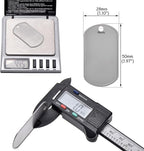 25 Shiny Stainless Steel Military spec Dog Tags - BLANK