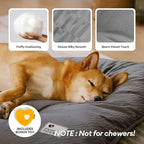 FUNNY FUZZY 35×23 Washable Dog Crate Bed,Orthopedic Cushion Mattress for Large Dogs-Fits 36 Inch Dog Crates, Reversible,Durable & Comfortable Pet Bed,L,Charcoal Grey