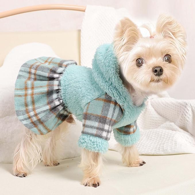 Dog Hoodie Sweater Dog Winter Clothes for Small Dogs Boy Girl Pet Hoodies for Dogs Cold Weather Coats Fall Puppy Sweatshirt Chihuahua Yorkie Cat Sweater Costumes, Small, Green