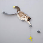 SVD.PET (3-Pack Cat Wall Steps, Cat Climbing Stairs with Replaceable Felt Pad, Cat Climbing Shelves for Wall Mounted with Cat Toy, Cat Wall Furniture (Dark Grey)