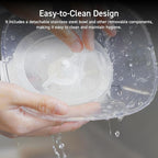 ELECOM Automatic Pet Feeder for Cats and Dogs, 4L Capacity, Programmable Timer, Portion Control, Voice Recording, Auto Cat Feeder w/Freshness Preserve, Up to 6 Meals Per Day (Two Tray)