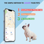 2-in-1 GPS Tracker for Dogs: Smart Collar with Real-Time Location, No Monthly Fee, Unlimited Range (iOS Only) GPS Tracker Dog Collar- Ideal for Small, Medium Large Dogs(Tracker Included)