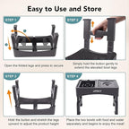 UPSKY 3-in-1 Elevated Dog Bowls Slow Feeder, Adjustable Stand, No Spill Water Dispenser, Stainless Steel Food & Water Bowl for Small Medium Dogs