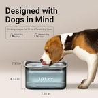 DownyPaws No Spill Water Bowl for Dogs,101oz/3L Slobber Stopper Stainless Steel, Slow Drinking Dog Water Bowl, No Mess Dog Water Dispenser Spill Proof, Dishwasher Safe, Black