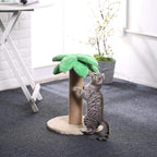 LUCKITTY Small Cat Scratching Posts Kitty Coconut Palm Tree-Cat Scratch Post for Cats and Kittens - Natural Jute Sisal Scratch Pole Cat Scratcher (23IN)