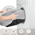 JOEJOY Dog Beds for Small Medium Dogs, Cozy Cuddler Luxury Puppy Pet Bed with Blanket Attached, Donut Round Calming Anti-Anxiety Dog Burrow Cave Bed - Anti-Slip Bottom and Machine Washable 26 inch