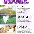 Cat Multivitamin,15 in 1 Cat Vitamins Liquid Drops Supplements for Heart Health, Bones, Joint, Skin & Coat, Bladder, Immune System Support 60ml-2pcs