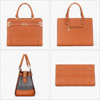 Fashion Pet Carrier Dog Cat Carrier Purse Soft-Sided Leather Handbag Pet Tote Bag for Small Dogs Puppy and Cats TSA Airline Approved (Brown)