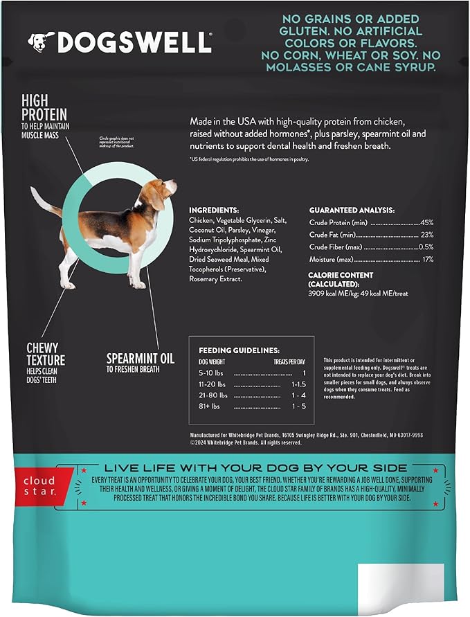 DOGSWELL Dental Chicken Jerky 12 Ounce