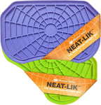 Neater Pets - Neat-Lik - Slow Feeding Pad for Dogs & Cats - Puzzle Toys Provide Boredom & Anxiety Relief - Fill Licking Pad with Healthy Treats & Food (2 Pack, Green & Purple)