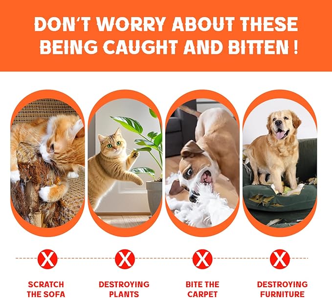 Cat Deterrent Spray, 100% Natural cat Scratch Furniture Protector - no chew Spray for Dogs Protect Furniture, Rugs and Plants - Establish Boundaries