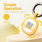 Pawaii Fluorescent QR Code Pet ID Tag, Glow in The Dark Durable Silent Silicone Pet ID Tag, Scan QR Receive Instant Pet Location Alert Email, Designs for Cat or Dog, 1Pack (Orange)