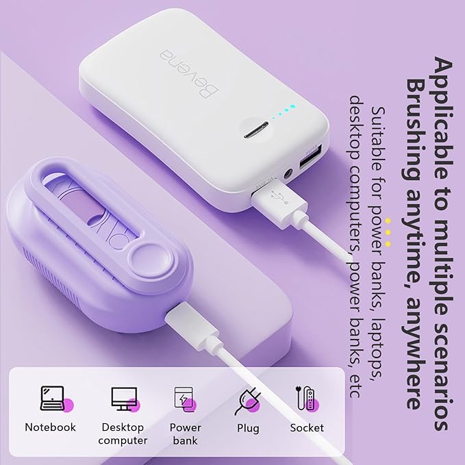 2 Pcs Upgraded Steam Pet Grooming Brush - 3 in 1 Water Brush for Cats & Dogs, Anti-Static Purple & White