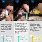 Dog Toothbrush Small Breed Cat Toothbrushes, Puppy Tooth Brushing Kit, Tiny Dog Tooth Brush, Micro Head Deep Teeth Cleaning Brushes for Mini Pet Doggie Kitten, Soft Bristles, 5 PCS