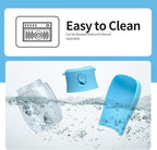 Dog Water Bottle, Leak Proof Portable Puppy Water Dispenser, Travel Puppy Water Bowl, Foldable Transparent Dog Water Bottle for Pets Outdoor Walking, Hiking, Travel, Food Grade Plastic - 10oz Blue