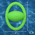 Playology Hound2O Dog Toys | Squeaky Tug Ball Toy for Tug of War | Green Floating Outdoor Toy - Easy to Clean and Made from Non Toxic Materials