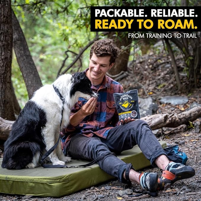 Venison Jerky Training Treats for Dogs – Elk & Deer Meat Protein Dog Treat High-Value Reward – All-Natural, No Fillers, Grain-Free, No Preservatives – 8 oz (1 Pack)