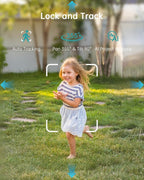 ZUMIMALL 5MP 5G WiFi Security Camera 2-Pack Black, 24/7 Recording, 360° PTZ Auto Tracking, Support SD Storage, Color Night Vision, AI Detection, 2-Way Talk, Compatible with Alexa & Cloud Edge