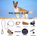 lynxking Slip Lead Dog Leash Reflective, Heavy Duty Comfortable Strong Rope for Large Medium Small Dogs No Pull Pet Training (Light Purple, Large 1/2in x 6ft-Slip Lead)