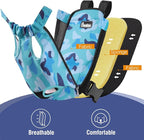 Pawaboo Pet Carrier Backpack, Adjustable Pet Front Cat Dog Carrier Backpack Travel Bag, Legs Out, Easy-Fit for Traveling Hiking Camping for Small Medium Dogs, Large Size, Blue Camouflage