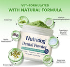 Dog Dental Powder with Probiotics & Brown Algae – Advanced Plaque Remover for Dogs, Teeth Cleaning Formula to Reduce Tartar & Freshen Breath, 90g Pet Dental Care Supplement (90, Grams)