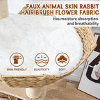 Big Modern Design Cat Tree Tower with White Cloud Mat, Unique Cat Supplies Tower with Scratching Post, Cute Wood Cat Tree Cat Furniture Activity Centre for Indoor Big Cats