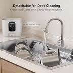 VOLUAS Automatic Cat Feeders for Two Cats,Stainless Steel 5L Pet Feeder for Cats and Dogs Timed Cat Feeder Pet Dry Food Dispenser, White