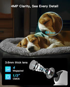 ARENTI 5G 4MP Pet Camera, No Subscription Indoor Security Camera for Dog/Cat/Baby, Free Phone App, Dual-Band WiFi, Auto Tracking, Super Night Vision, 2-Way Talk, 64G Local Storage(P2Q 64G 1PC)