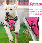 HEELE Dog Harness Dog Harness Small Dog No Pull Harness with Soft Handle Reflective Harness Adjustable, Rose, XS