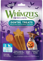 Wellness WHIMZEES Fall Dog Dental Treats, Autumn Natural Chews for Dogs, Small Size Stick, (12 Count)