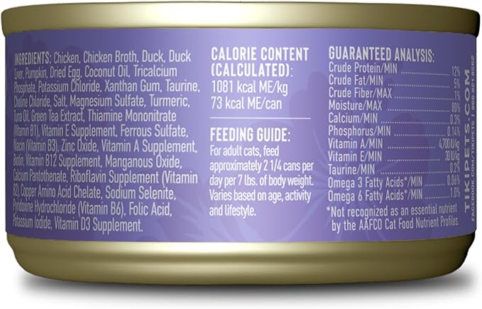 Tiki Cat Silver Comfort Mousse + Shreds, Chicken & Duck and Duck Liver, Immune System Support Formulated for Older Cats Aged 11+, Senior Wet Cat Food, 2.4 oz Cans (Pack of 12)