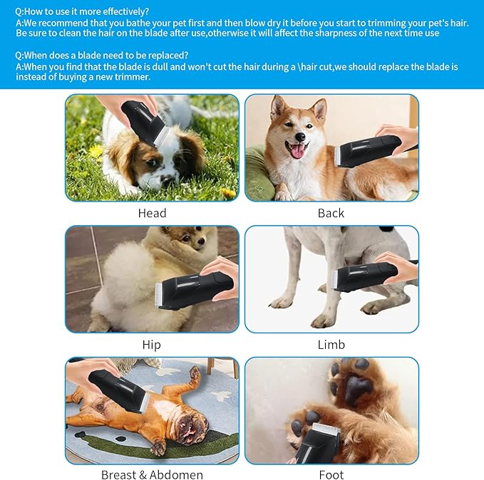 3 Pack 30# Detachable Pet Dog Grooming Ceramic Blades,Compatible with Andis,Oster A5,Wahl KM-10 Series,Size #30 Blade 1/50-Inch 0.5MM Cut Length