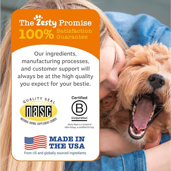 Zesty Paws Dental Bones - Fights Tartar & Plaque - Gum, Teeth & Bone Health - Cinnamon for Dog Breath - Immune, Joint, Gut, Skin & Coat Support - Omega 3 EPA & DHA and Calcium - Medium Dogs - 12 ct