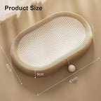 Panup Sisal Cat Scratcher - 24" Cat Scratcher Cardboard, 3 in 1 Oval Cat Scratching Bed Pad with Play Ball, Durable Cat Scratch Lounge for Indoor Cats, Kittens & Puppies