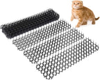 13x49CM Cat Scat Mat Cats Net Digging Stopper Prickle Strip Home (Black)
