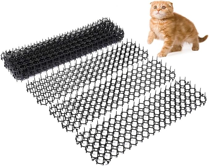 13x49CM Cat Scat Mat Cats Net Digging Stopper Prickle Strip Home (Black)