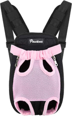 Pawaboo Pet Carrier Backpack, Adjustable Pet Front Cat Dog Carrier Backpack Travel Bag, Legs Out, Easy-Fit for Traveling Hiking Camping for Small Medium Dogs Cats Puppies, Extra Large, Pink