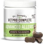 VetPro Complete Dr. Joseph's Advanced Allergy and Itch Support for Dogs, 60 Count, Supports Seasonal Allergies, Itchy Skin, & Immunity, Enhanced with Salmon Oil, Probiotics & Colostrum