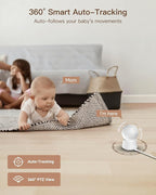 ARENTI WiFi Baby Camera Monitor B2 Kit 2025 Upgraded, 5-inch Wireless Display, Smartphone App, Encrypted Connection, Lullaby, Super Night Vision, Auto Tracking, Temp Sensor, Support Local Storage